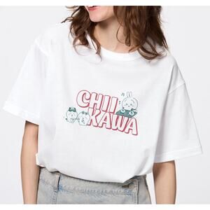 GU (Uniqlo) x Chiikawa Graphic T-shirt in White